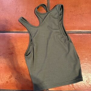 Cider Ribbed Tank Top - Olive